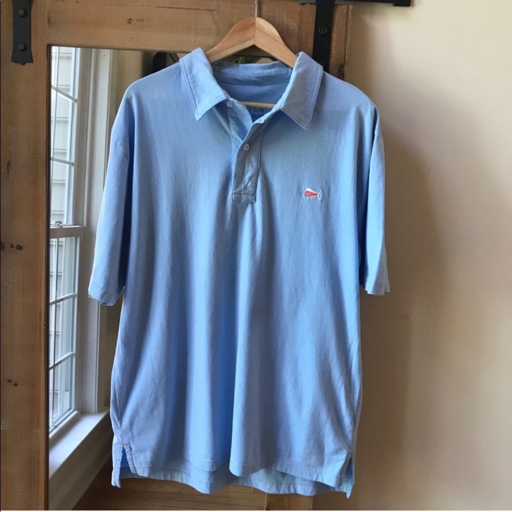 Southern Laure Sky Blue Jersey Polo Shirt